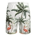 thumbnail image 6 of Kll Flamingo Palm Trees Men'S Casual Summer Beach Shorts Hawaiian Shorts With Pockets-X-Large, 6 of 9