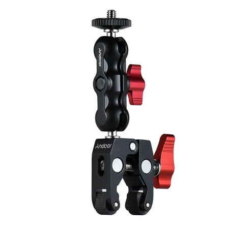 Image of Andoer Multi-function Ball Head Clamp Ball Mount Clamp Arm Super Clamp with 14-20 Thread for Phone LCDDV Monitor Video Flash Microphone and More