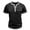 Black, variant on Youthup Men's Vintage-Inspired Half-Button Breathable T-Shirt with Chest Pocket for Urban Casual Wear