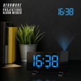 thumbnail image 2 of Radio despertador Reloj despertador con proyección Reloj despertador digital - Pantalla de proyección abatible, 2 of 4