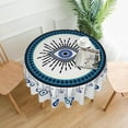 thumbnail image 2 of Evil Eye Round Table Cloth Decorative Fabric Table Cover 60 Inch Tablecloth for 20-47 Inch Table, 2 of 5