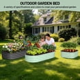 thumbnail image 3 of Raised Garden Bed Kit – 2-Pack Galvanized Rectangle Planter Boxes – 4x2x1 FT – Anti-Rust, Rounded Corners & Open Bottom – Includes Gloves & Rubber Edge – Vegetables, Flowers & Herbs, 3 of 9