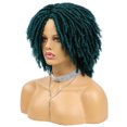 thumbnail image 1 of Perruques Courtes Dreadlocks pour Homme Noir Femme Afro Bob Twist Cheveux Perruque Tressée Perruque Synthétique Naturelle avec Filet à Cheveux Respirant Bonnet Ajustable, 1 of 7