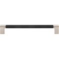 thumbnail image 2 of Stone Harbor Hardware Urban Cabinet Pull, 192 Millimeters, Matte Black with Satin Nickel Ends, 2 of 3