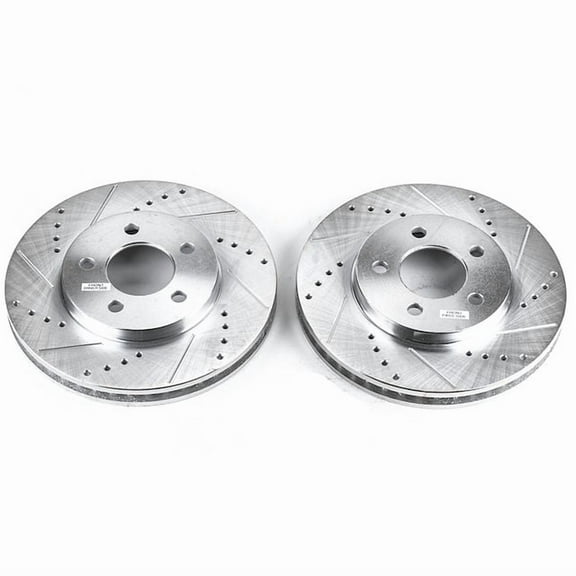 Power Stop Front Pair of Drilled and Slotted Brake Rotors AR8173XPR