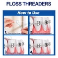 thumbnail image 4 of EDZ Floss Threaders for Braces, Bridges & Implants, Dental Floss Threaders for Orthodontic Care, Soft Flexible Loop, Easy Threading, 200 Count, Blue, 4 of 6
