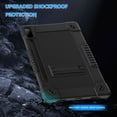 thumbnail image 4 of FIEWESEY for Lenovo Tab P12 inch 2023 TB370FU Heavy Duty Cover with Kickstand Shoulder Strap Built in Pen Holder Kids Friendly Shell Case for Lenovo Tab P12 / Lenovo Xiaoxin Pad Pro 12.7" (Black), 4 of 6