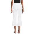 thumbnail image 2 of Time and Tru Women's Mid Rise 25" Inseam with Side Zip Closure Kick Flare Crop Pants, 2 of 5