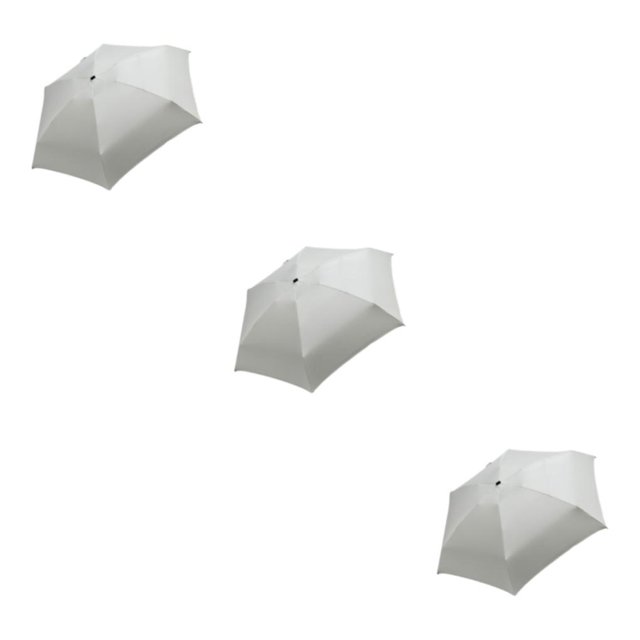 kurtrusly Breathable Umbrella For Outdoor Activities And Sun Protection Folding Sun Umbrellas Rainproof Umbrellas Multi-function creamy white 3Set