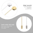 thumbnail image 3 of Miangastore 10 Pcs Broche en Alliage de Zinc Plateau Rond Forme DIY Artisanat Corsage, 3 of 8