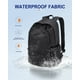 thumbnail image 5 of Mochila UPPACK de nailon negro impermeable para mujeres y hombres, 5 of 6