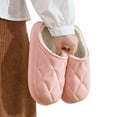 thumbnail image 4 of Bovxnpu Women's Warm Fuzzy Slippers Winter House Shoes, Women's Winter Outerwear Closed-Toe Half-Slippers Fleece-Lined Warm Flat Slippers Comfy Soft Lightweight Indoor House Shoes, 4 of 6