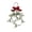 White-WH, variant on JJV Mistletoe Christmas Decor, Artificial Mistletoe Hanging Ornament with Velvet Bow and Red Berries for Doorway, Glitter Leaf Hanging Holiday Decoration