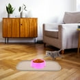 thumbnail image 5 of unbranded Alfombrilla Reutilizable Para Comida De Mascotas Color Café De Silicona Con Borde Elevado, 5 of 5
