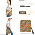 thumbnail image 3 of DISNIMO Floral Bee Psychedelic 2 Piece Womens Crossbody Tote Bag Purse Sets, Adjustable Strap Clutch Wristlet with PU Leather Handbags for Travel, 3 of 4