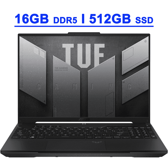 ASUS TUF Gaming A16 Premium Laptop 16" FHD+ 165Hz 7ms 100% sRGB AMD Octa-core Ryzen 7 7735HS 16GB DDR5 512GB SSD Radeon RX 7600S 8GB Graphic Backlit Keyboard SB-C USB4 Fast Charging Win11 Gray