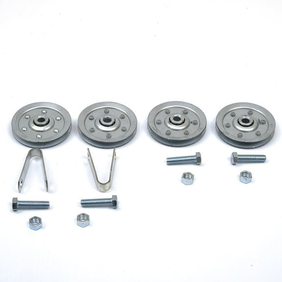 Garage Door 3 Inch Sheaves Stud & Clevis Pulleys Hardware Set