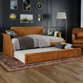 thumbnail image 1 of AFI Cambridge Mid-Century Solid Wood Daybed with Twin Trundle in Light Toffee, 1 of 14