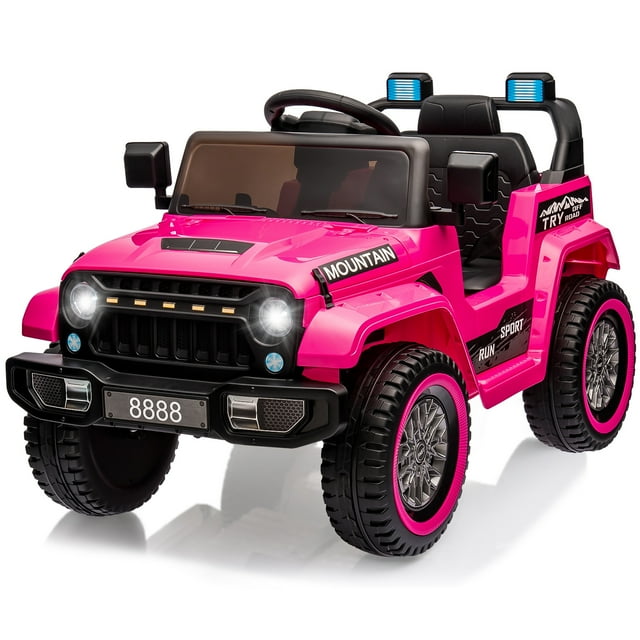 CazToi Camion-Auto pour Enfants 12V 35W à Double Moteurs Puissants avec Télécommande et Suspension à Ressort