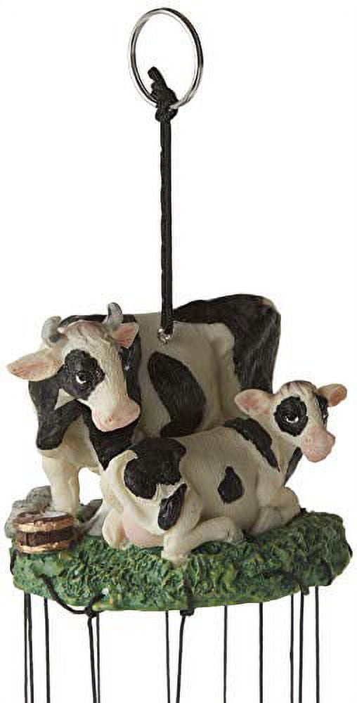 StealStreet SS-G-41928, Round Top Cow Hanging Garden Porch Decoration Decor Musical Wind Chime
