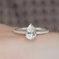 thumbnail image 6 of Cora Jewellery 3CT Pear Moissanite Engagemet Ring For Women, 18K White Gold, 6 US, 6 of 9