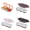thumbnail image 2 of Stainless Container With divid Sections Lid Snacks Container Storage For Home Work Travel, 2 of 8