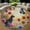 Butterfly, variant on Circle Area Rug, Sun Washable Non-Slip Floor Carpet, Soft Rug for Living Room Bedroom Decor 24 Inch