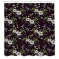 thumbnail image 2 of Ambesonne Botanical Shower Curtain, Birds Twigs Blossoms Art, 69"Wx84"L, Dark Maroon Multicolor, 2 of 4