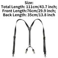 thumbnail image 4 of Aislor Y-back Leather Suspenders for Men PU Leather Suspenders Costume Accessories Black One Size, 4 of 4