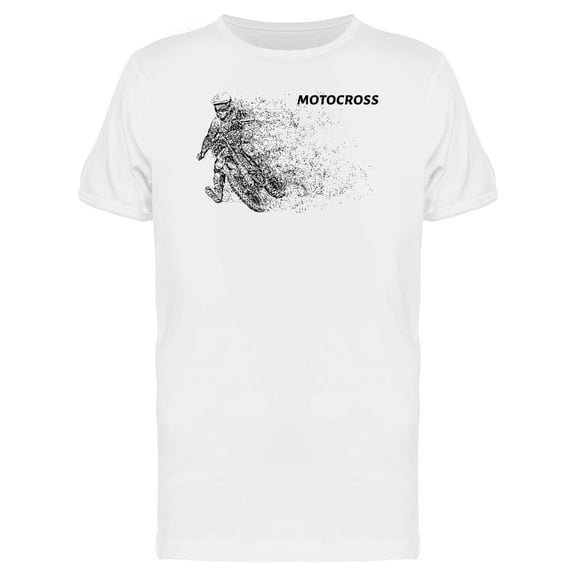 Motocross In Black Dotted Art Tee Men's -Image by Shutterstock