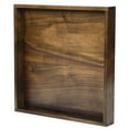 thumbnail image 4 of KINWELL Square Black Walnut Wood Serving Tray Ottoman Tray with Handles 12" x 12" x 1.6", 4 of 5