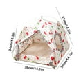 thumbnail image 3 of Tvtnvo Pet Nest Foldable Semi Enclosed Yurt Pet Tent Dog House Removable Washable Mat Breathable Polyester for All Seasons Indoor Use for Small Dogs and Pets Easy To Store and Carry White 14.6 in, 3 of 6