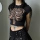 thumbnail image 1 of Camiseta Sin Mangas Bodycon Vest Navel Exposed Crop Tank Tops Sexy Retro Daily Outfit (Negro S) Cgtredaw Para estrenar, 1 of 1