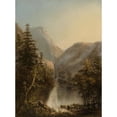 thumbnail image 3 of American School 11x14 Black Modern Framed Museum Art Print Titled - A Lake in the Mountains (19th Century), 3 of 5