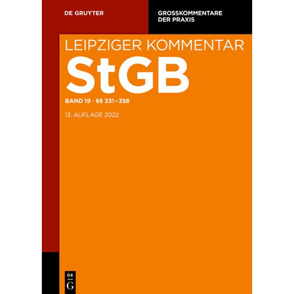 Großkommentare Der Praxis §§ 331-358, (Hardcover)