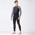 thumbnail image 4 of DivaSail Wetsuits Buceo Traje de buceo Hombre y mujer Súbido de manga larga Pantalones largos Cuerpo completo Traje de baño completo Deportes transpirables Pieles de buceo Hombres Negro / White 【L】 kenally OD003283-03, 4 of 7