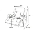 thumbnail image 6 of Modern Leather Reclining Chairs with Overstuffed Arm Lazy Boy Sofa Chair Manual Nursery Recliner ,Black, 6 of 6