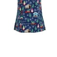 thumbnail image 4 of Qiylii Women Christmas Cartoon Print T-Shirt V-Neck Ladies Short Sleeve Side Slit Shirt, 4 of 6