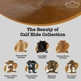 thumbnail image 3 of Honey Calf hide Rug, 3x2 ft, Genuine Leather, Natural Cowhide for Modern & Rustic Decor, 3 of 7