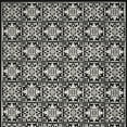 thumbnail image 4 of 4' X 6' Black And White Fleur De Lis Stain Resistant Non Skid Area Rug, 4 of 5