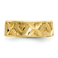 thumbnail image 4 of FB Jewels 14K Yellow Gold Diamond-cut X & Heart Toe Ring, 4 of 5