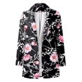 thumbnail image 2 of Gibobby Blazer de mujer Blazer casual para mujer de manga larga con botones de solapa para trabajo y oficina(Rosa,M), 2 of 4