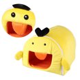 thumbnail image 1 of BEADCEST 1Set Duck Shape Yellow Cloth Pet Sleep Cage for Rabbit Bedding Indoor Use, 1 of 7