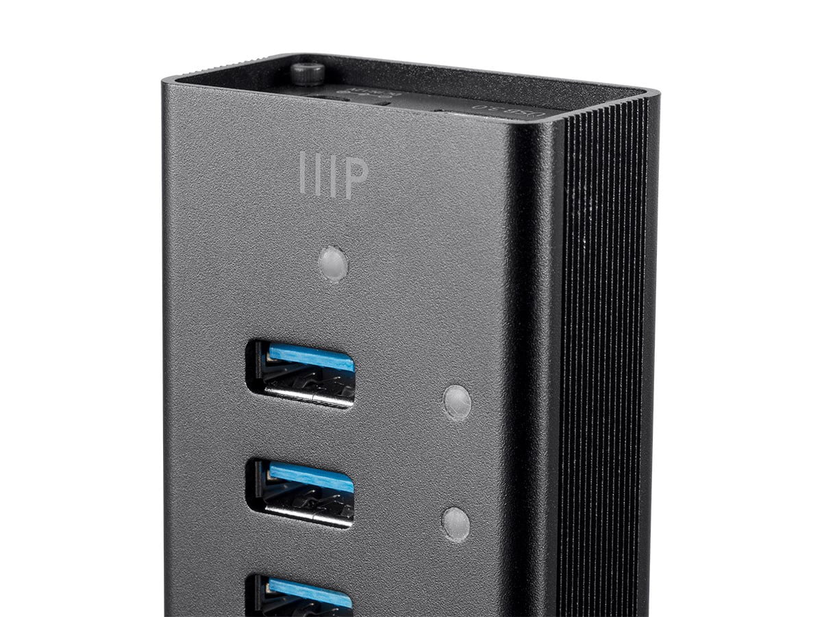 Monoprice 13-Port USB 3.0 Hub, 5Gbps, Heavy Duty Aluminum, Plug And Play With AC Adapter