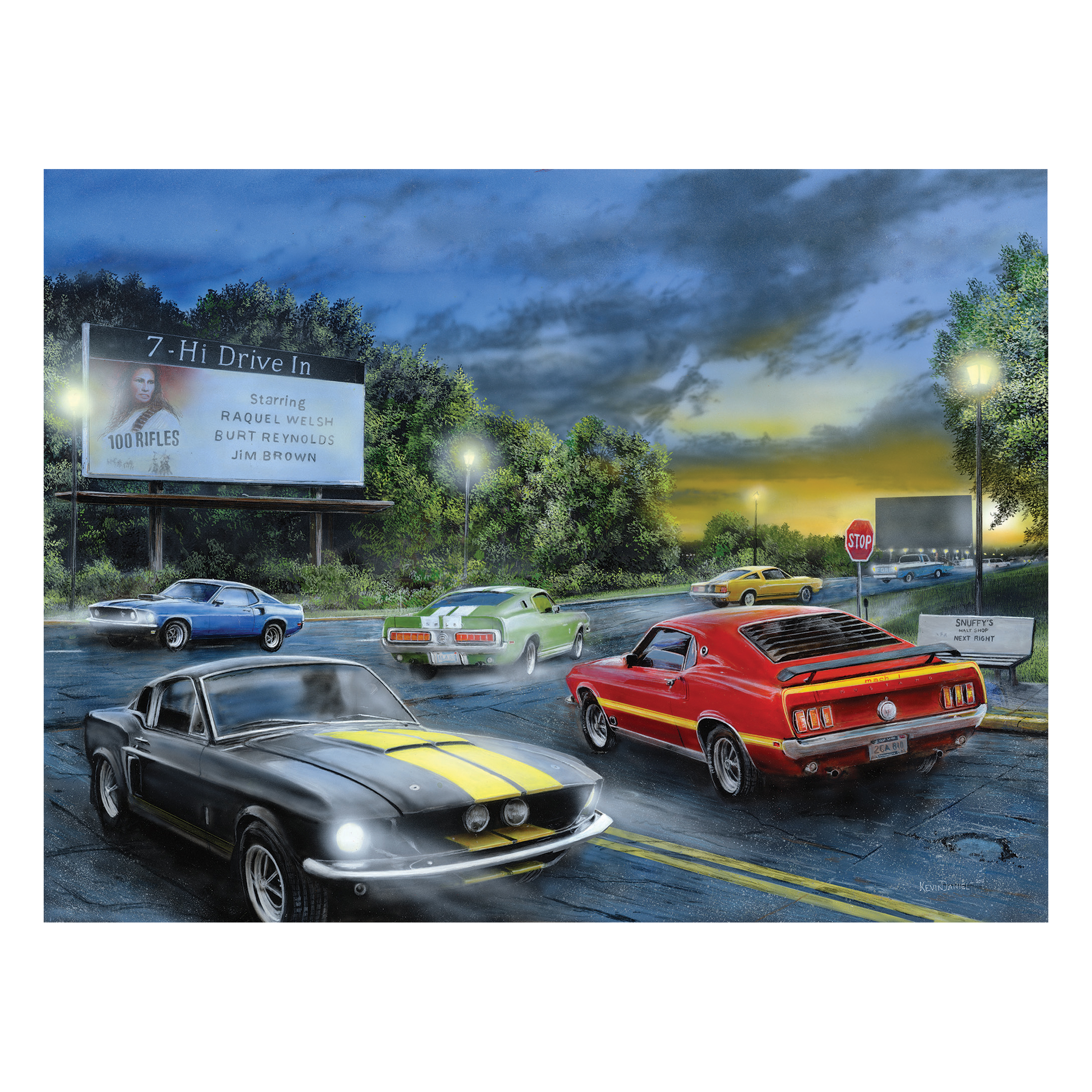 Rivers Edge Products LED Canvas Wall Art, 16 by 12 Inches, Fiber Optic