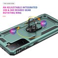 thumbnail image 4 of Samsung Galaxy S21 5G Case, Dteck Hybrid Rugged Shockproof Case with 360 Degree Rotation Ring Holder Finger Kickstand for Samsung Galaxy S21,Green, 4 of 8