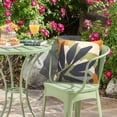 thumbnail image 5 of Outdoor Modern Leaf Print Pillow 18 x 18 in Multi, 5 of 6