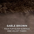 thumbnail image 4 of Funda de Cama de Repuesto Furhaven marrón Sable sofá de Felpa y Terciopelo para Mascotas Talla S, 4 of 6