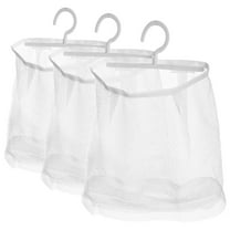 VORCOOL Hanging Mesh Storage Bags 3Pack White Rectangular For Home Organization Space Saving