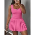 thumbnail image 3 of Womens Sugar Pink Tennis Dress With Pleated Skirt And Racerback, 3 of 10